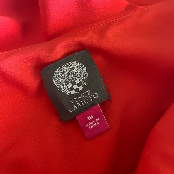 ⭐️ Homecoming ⭐️ Red Vince Camuto Ruffle Dress - Picture 2 of 2